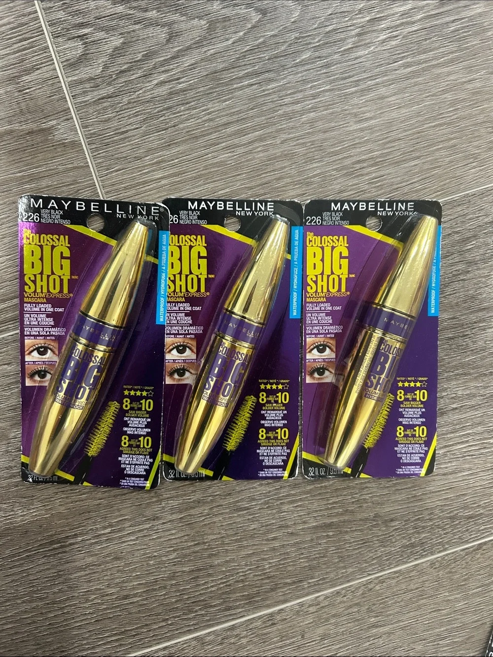 LOT OF 3 Maybelline Colossal Big Shot Mascara #226 very black ( Firm price)